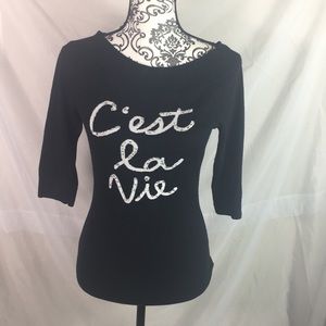 C’est La Vie Pullover, Size Small